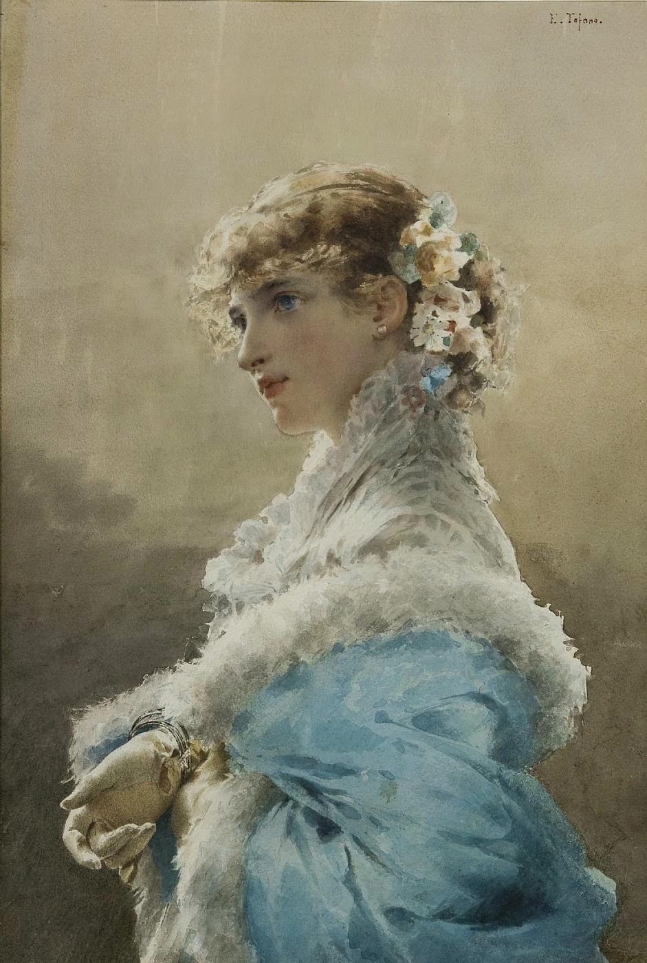 Edoardo Tofano-47-ragazza in abito blu